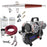Paasche VLS Series Dual-Action Siphon Feed Airbrush Kit with High Performance Four-Cylinder Piston Air Compressor with Tank