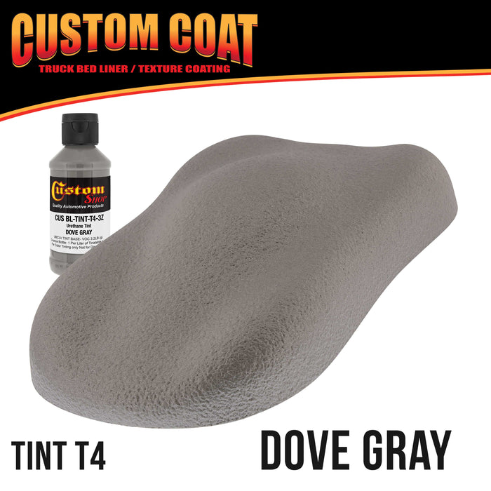 Dove Gray 2 Gallon Urethane Roll-On, Brush-On or Spray-On Truck Bed Liner Kit with Roller and Brush Applicator Kit - Textured Protective Coating