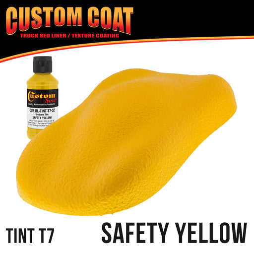 Safety Yellow 1.5 Gallon (6 Quart) Urethane Roll-On, Brush-On or Spray-On Truck Bed Liner Kit with Roller and Brush Applicator Kit - Textured Coating