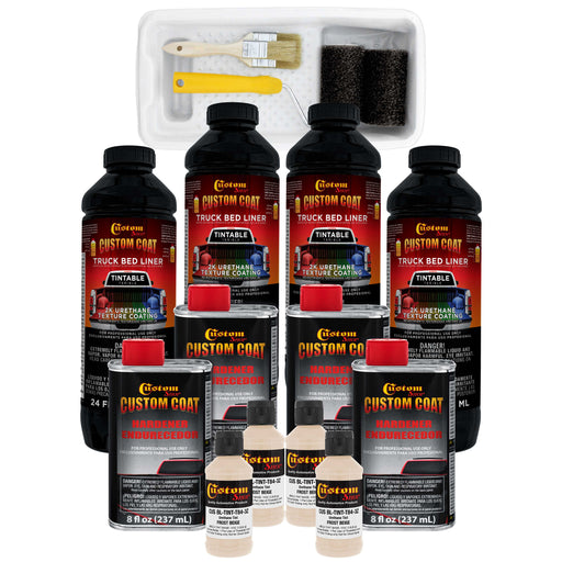 Federal Standard Color #36521 Frost Beige T84 Urethane Roll-On, Brush-On or Spray-On Truck Bed Liner, 1 Gallon Kit with Roller Applicator Kit