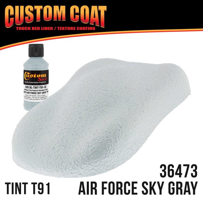 Federal Standard Color #36473 Air Force Gray T91 Urethane Spray-On Truck Bed Liner, 2 Gallon Kit, Spray Gun & Regulator - Textured Protective Coating
