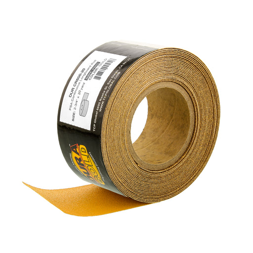 600 Grit Gold - Longboard Continuous Roll PSA Stickyback Self Adhesive Sandpaper 20 Yards Long by 2-3/4" Wide