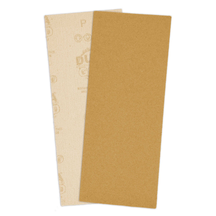 120 Grit - 1/3 Sheet Size Wood Workers Gold, 3-2/3" x 9" with Hook & Loop Backing - Box of 20 Sheets - Jitterbug Sander