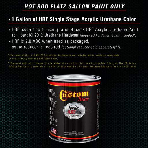 Deep Aqua - Hot Rod Flatz Flat Matte Satin Urethane Auto Paint - Paint Gallon Only - Professional Low Sheen Automotive, Car Truck Coating, 4:1 Mix Ratio