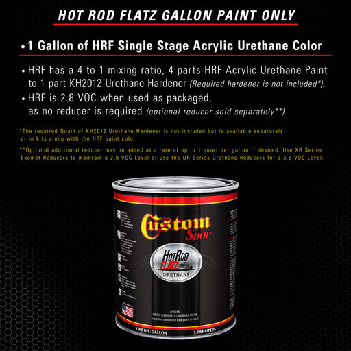 Deep Maroon - Hot Rod Flatz Flat Matte Satin Urethane Auto Paint - Paint Gallon Only - Professional Low Sheen Automotive, Car Truck Coating, 4:1 Mix Ratio