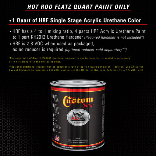 Deep Maroon - Hot Rod Flatz Flat Matte Satin Urethane Auto Paint - Paint Quart Only - Professional Low Sheen Automotive, Car Truck Coating, 4:1 Mix Ratio