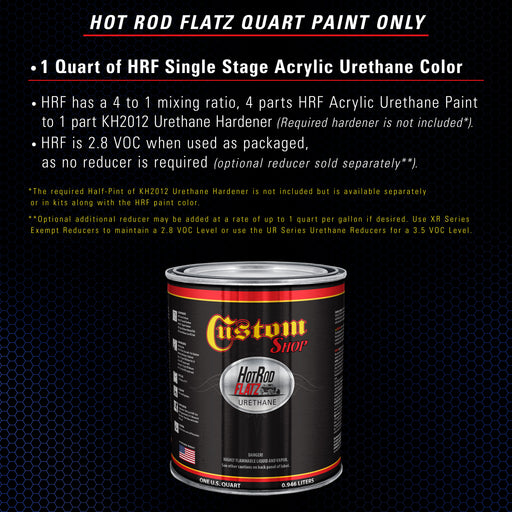 Daytona Blue Pearl - Hot Rod Flatz Flat Matte Satin Urethane Auto Paint - Paint Quart Only - Professional Low Sheen Automotive, Car Truck Coating, 4:1 Mix Ratio