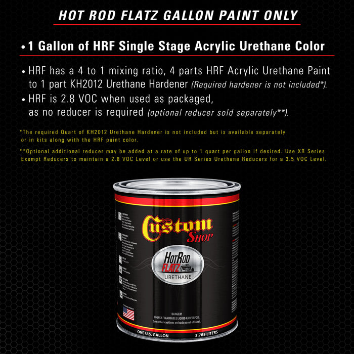 Black Diamond Firemist - Hot Rod Flatz Flat Matte Satin Urethane Auto Paint - Paint Gallon Only - Professional Low Sheen Automotive, Car Truck Coating, 4:1 Mix Ratio