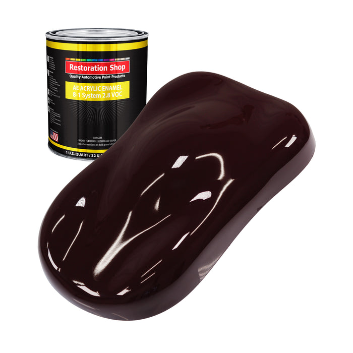 Royal Maroon Acrylic Enamel Auto Paint - Quart Paint Color Only - Professional Single Stage High Gloss Automotive Car Truck Equipment Coating, 2.8 VOC