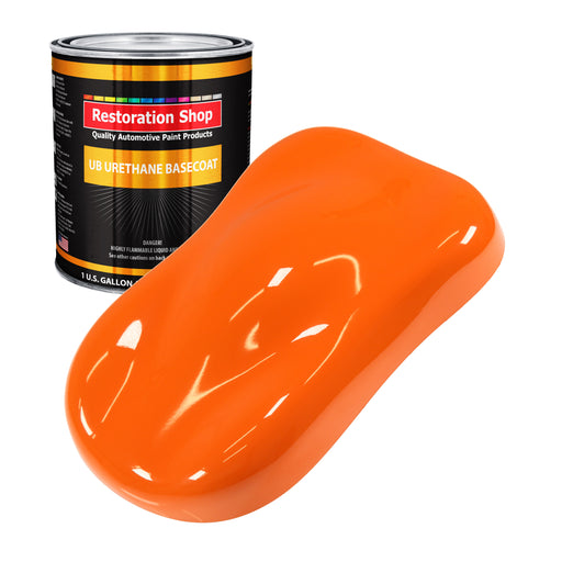 Omaha Orange - Urethane Basecoat Auto Paint - Gallon Paint Color Only - Professional High Gloss Automotive, Car, Truck Coating