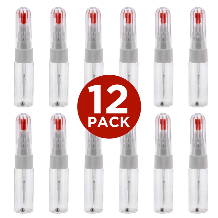 2-in-1 Paint Touch-Up Pens (12-Pack) - 10ml Fillable Applicator for Car Chips & Scratches - Precision Fine Tip Writer Pen Brush