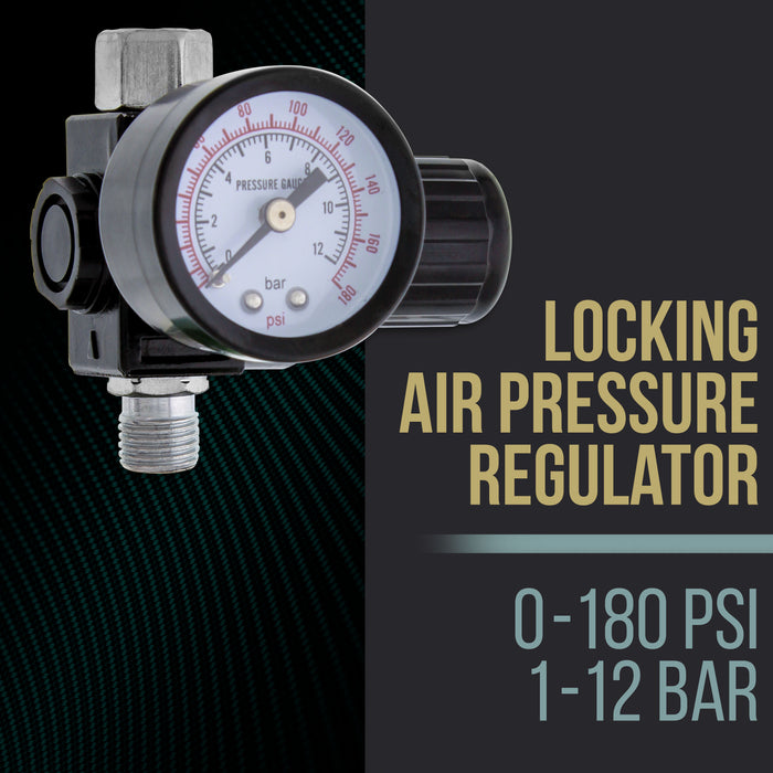 Automotive HVLP Spray Gun - 1.2mm Fluid Tip Gravity Feed Paint Sprayer - Mini Auto Paint Gun for Car Painting, Primer, Topcoat & Touch-Up (Pistola para Pintar Carros)