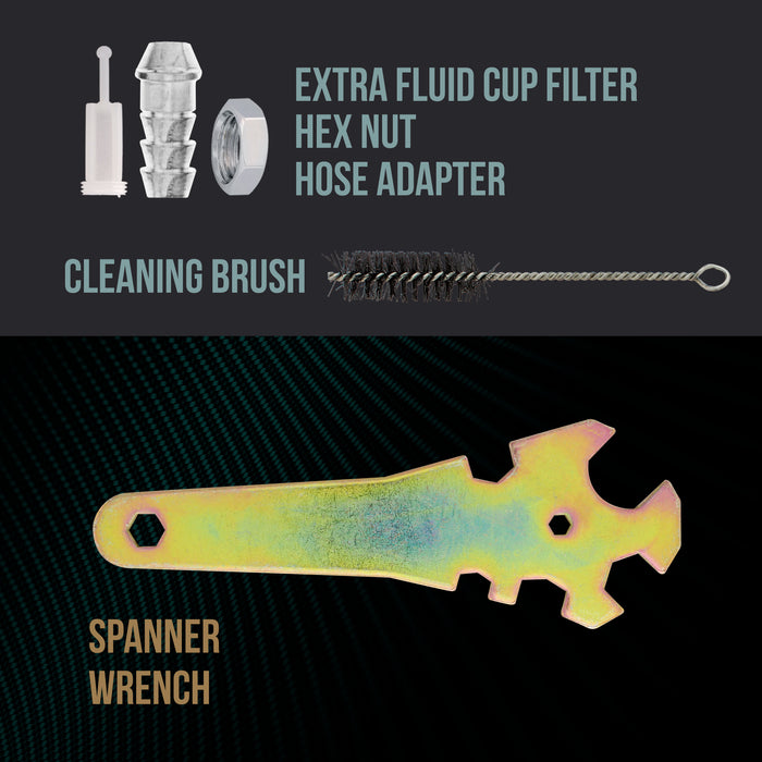 Automotive HVLP Spray Gun - 1.2mm Fluid Tip Gravity Feed Paint Sprayer - Mini Auto Paint Gun for Car Painting, Primer, Topcoat & Touch-Up (Pistola para Pintar Carros)