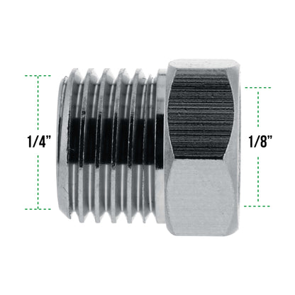 1/4" BSP Male to 1/8" BSP Female Airbrush Adapter Fitting, Connector for Airbrush Hoses and Compressors
