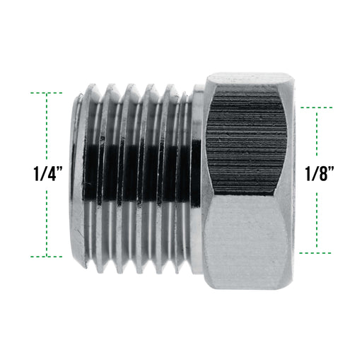 1/4" BSP Male to 1/8" BSP Female Fitting Conversion Adapter