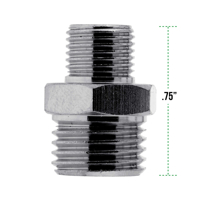 1/8" BSP Male to 1/4" BSP Male Fitting Conversion Adapter Nipple