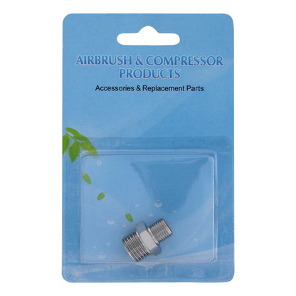 1/8" BSP Male to 1/4" BSP Male Airbrush Adapter Fitting, Conversion Adapter Nipple, Connector for Airbrush Hoses and Compressors