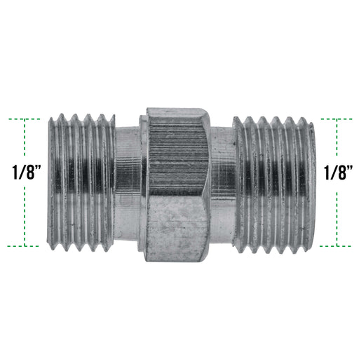 1/8" BSP Male to 1/8" BSP Male Fitting Conversion Adapter