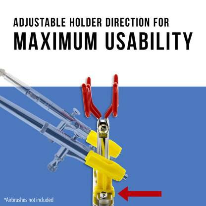 4-Airbrush Holder Station - Swivel & Tilt Tabletop - Airbrush Accessories & Supplies for Garage or Workspace
