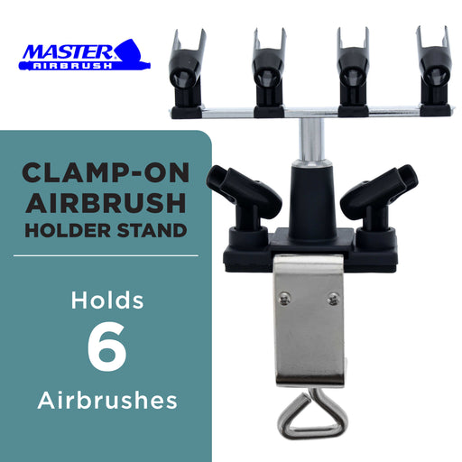 Clamp-On 2 Airbrush Holder Stand, Table or Bench Top Mount — TCP Global