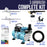 Cool Runner II Dual Fan Air Compressor Airbrushing System Kit with 3 Airbrush Sets 0.2, 0.3mm Gravity & 0.8mm Siphon Feed - Hose, Holder, How-To Guide