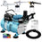 Cool Runner II Dual Fan Air Compressor Airbrushing System with 3 Airbrush Sets, 0.3 mm Gravity & 0.35, 0.8mm Siphon Feed - Hose, How To Airbrush Guide