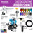Master Airbrush Cake Decorating Kit with G22 & G76 Airbrushes, 12-Color Chefmaster Food Coloring, Compressor with Air Tank, Holder, Guide Manual - Cake Airbrush Decorating Kit for Cakes, Cookies