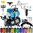 Master Airbrush Cake Decorating Kit with G22 & G76 Airbrushes, 12-Color Chefmaster Food Coloring, Compressor with Air Tank, Holder, Guide Manual