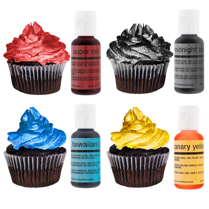 Cake Decorating Airbrushing System Kit with 12 Color Food Coloring