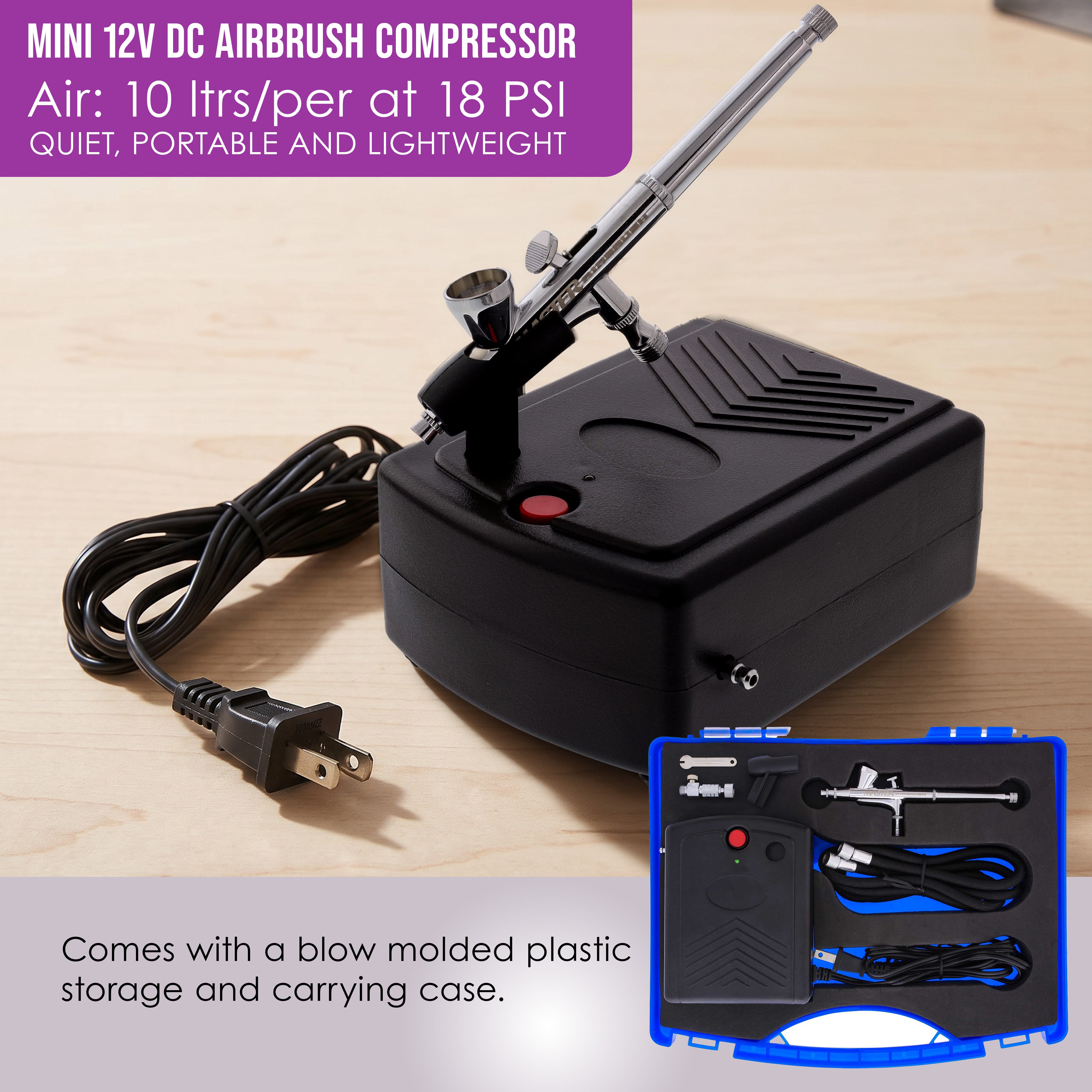 Cake Decorating Airbrushing System Kit with 4 Chefmaster Food