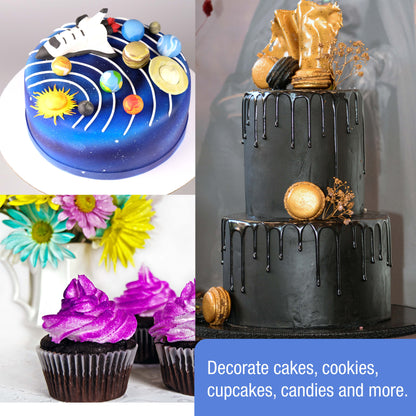 Cake Airbrush Decorating Kit with Siphon Air Brush, Cool Runner II Dual Fan Air Compressor, 12 Edible Chefmaster Food Colors, Hose