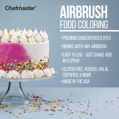 Cake Airbrush Decorating Kit with 3 Airbrushes, Compressor, and 12 Food Colors - Air Brush for Cake Decoration & Cookie Airbrush Kit