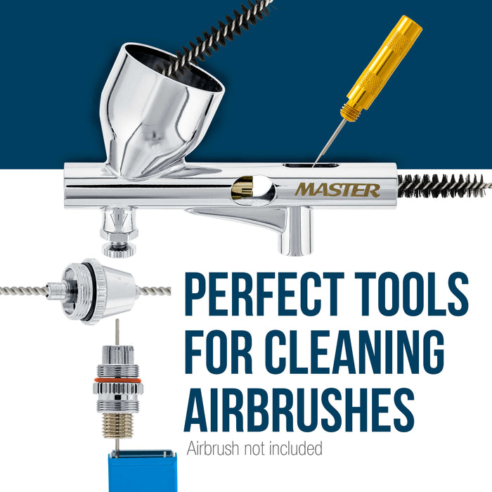 Master Airbrush Cleaning Kit with Cleaning Pot & Solution - Airbrush Cleaner Tools for All Air brush Models