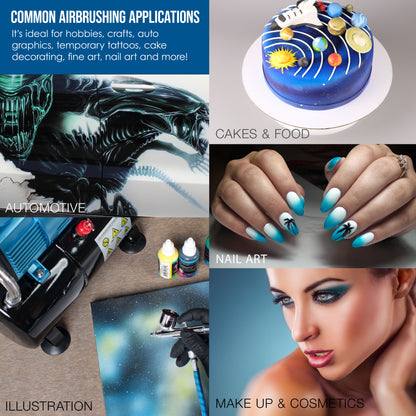 Cool Runner II Dual Fan Airbrush and Compressor Kit with Gravity Air Brush (0.3mm Nozzle Tip), Tank Compressor, with 3 Liter Tank