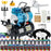 Master Airbrush Cool Runner II Airbrush Kit with Compressor Dual Fan - Air Brush Painting Set Includes Gravity Feed Air Brush, 24 Acrylic Colors, Hose, Holder, Cleaning Pot, Mixing Cups Sticks, Manual