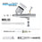 Airbrushing System Kit with a G23 Multi-Purpose Gravity Feed Dual-Action Airbrush with Cup and 0.3mm Tip , Mini Air Compressor, How-To-Airbrush Guide