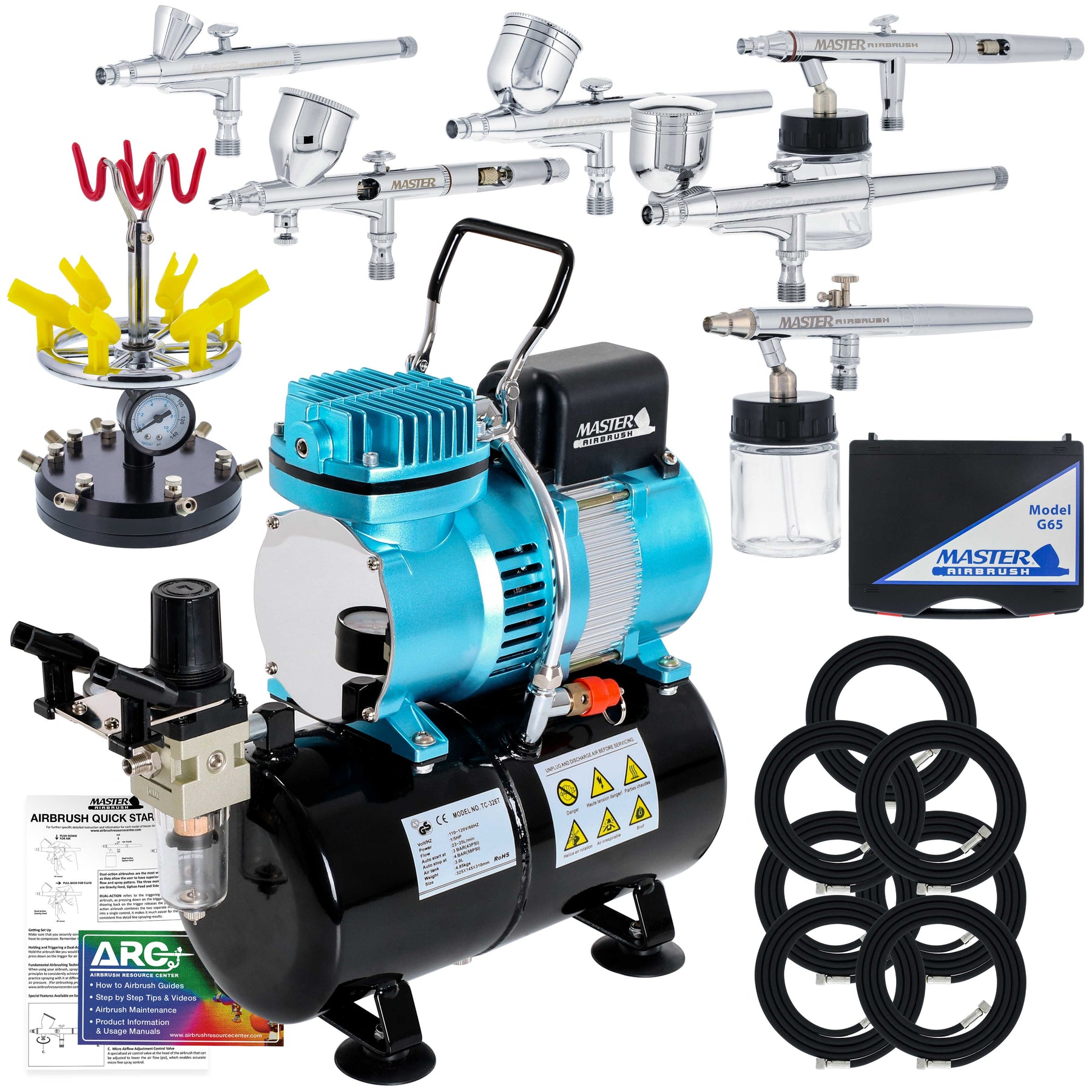 Master Airbrush G65 Studio Set with The TC-20T Air Compressor