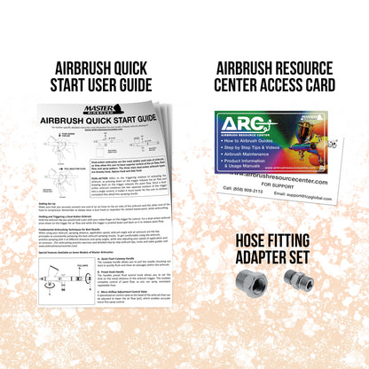 Dual-Action Trigger Style Gravity Airbush with Cool Runner II Dual Fan Air Compressor System and Hose