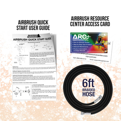 3 Professional Multi-Purpose Airbrushing System Kit - Hose, Air Compressor, Universal Airbrush Holder - How-To-Airbrush Guide Booklet
