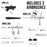 Cool Runner II Dual Fan Air Compressor Custom Body Art Airbrushing System with 3 Airbrush Sets, 3 Color Temp Tattoo Paint Set, 100 Stencils