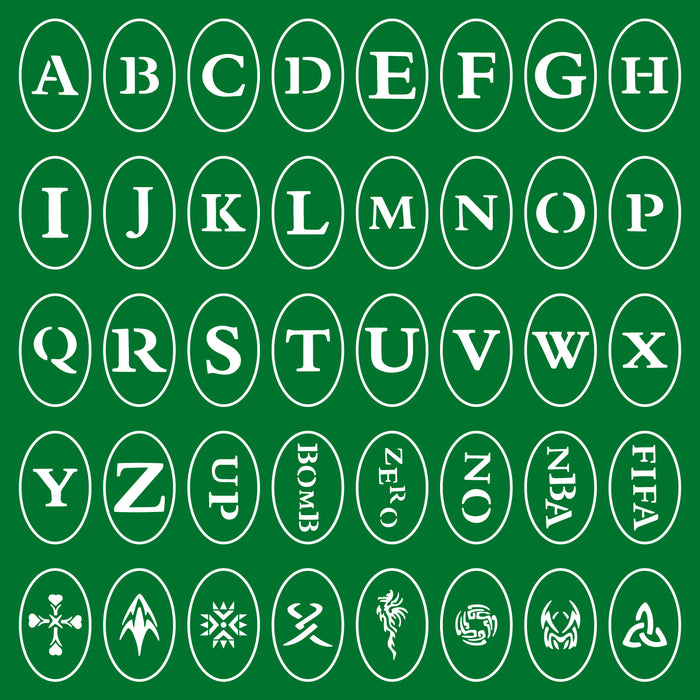 Temporary Tattoo Stencils Booklet Set 4 with 160 Different Self-Adhesive Reusable Stencil Designs