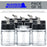 10 Pack Master Airbrush TB-003, 3/4 oz Glass Jar Bottles with 60 degree Down Angle Adaptor Lid Assembly, Single-Action Siphon