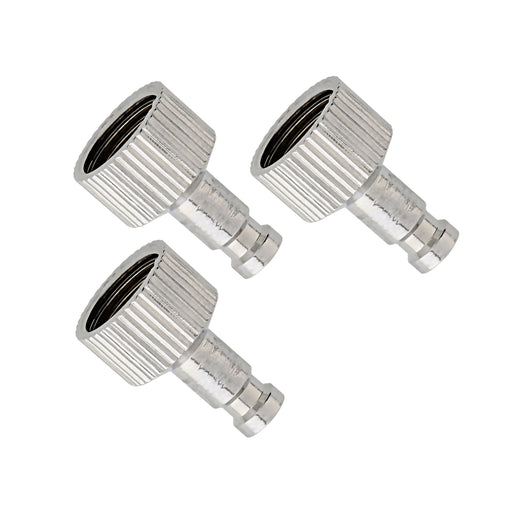 Set of 3 Airbrush Quick Release Coupler Plugs with 1/8" BSP Female Thread Connections and 5mm Male Nipple Tails (Quick Connect Coupler Not Included)