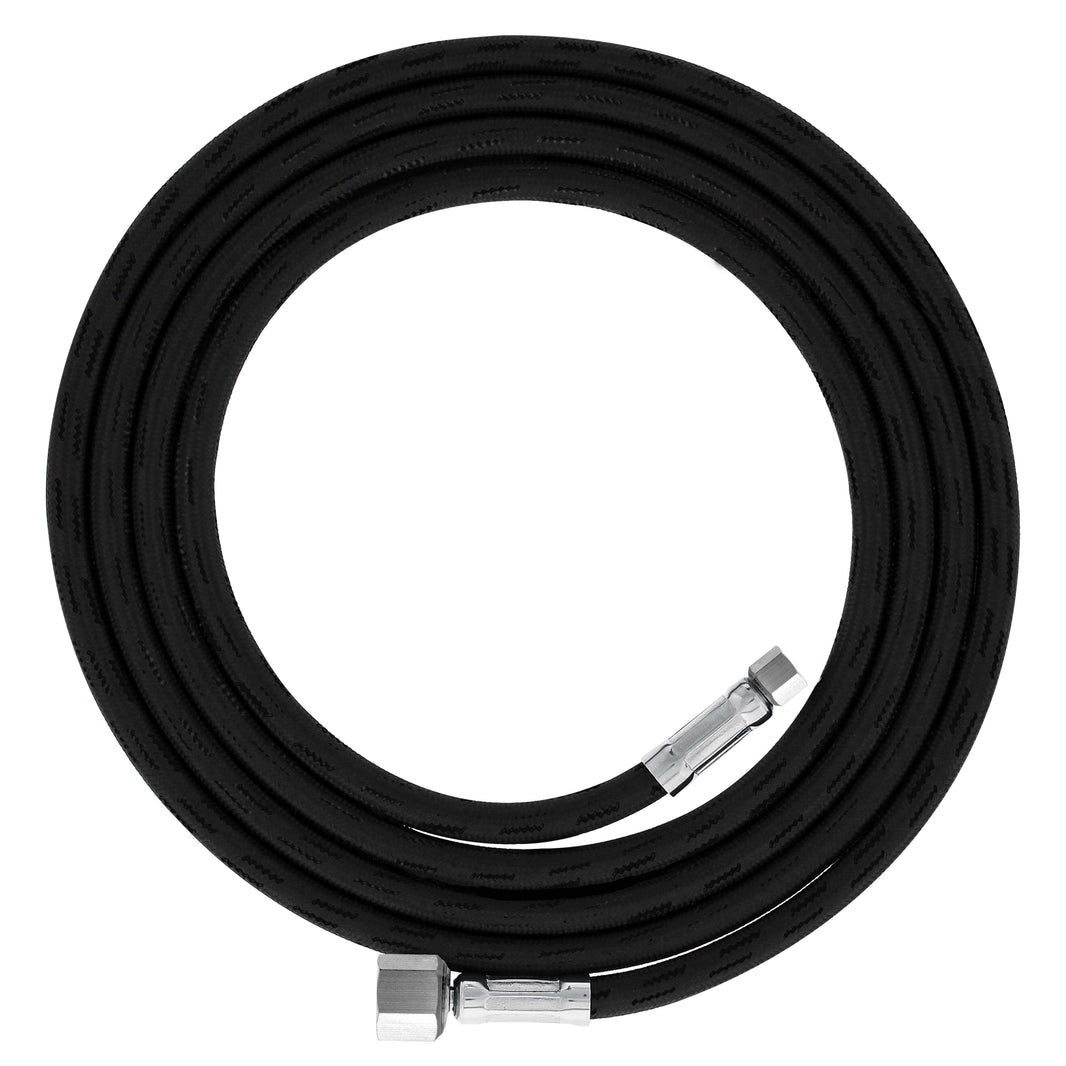 Premium 6 Foot Nylon Braided Airbrush Hose - Standard 1/8" and Non-Standard 1/4" BSP Adapter Fitting Connectors (Please note one end is 1/4" fitting