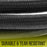 6' Nylon Braided Airbrush Hose with a PAASCHE Airbrush Size Fitting on One End and a Standard 1/4" Size Fitting on the Other End (Hose color may vary)