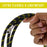 Premium 6 Foot Nylon Braided Airbrush Hose with Standard 1/8" Size Fittings on Both Ends (Hose color may vary)