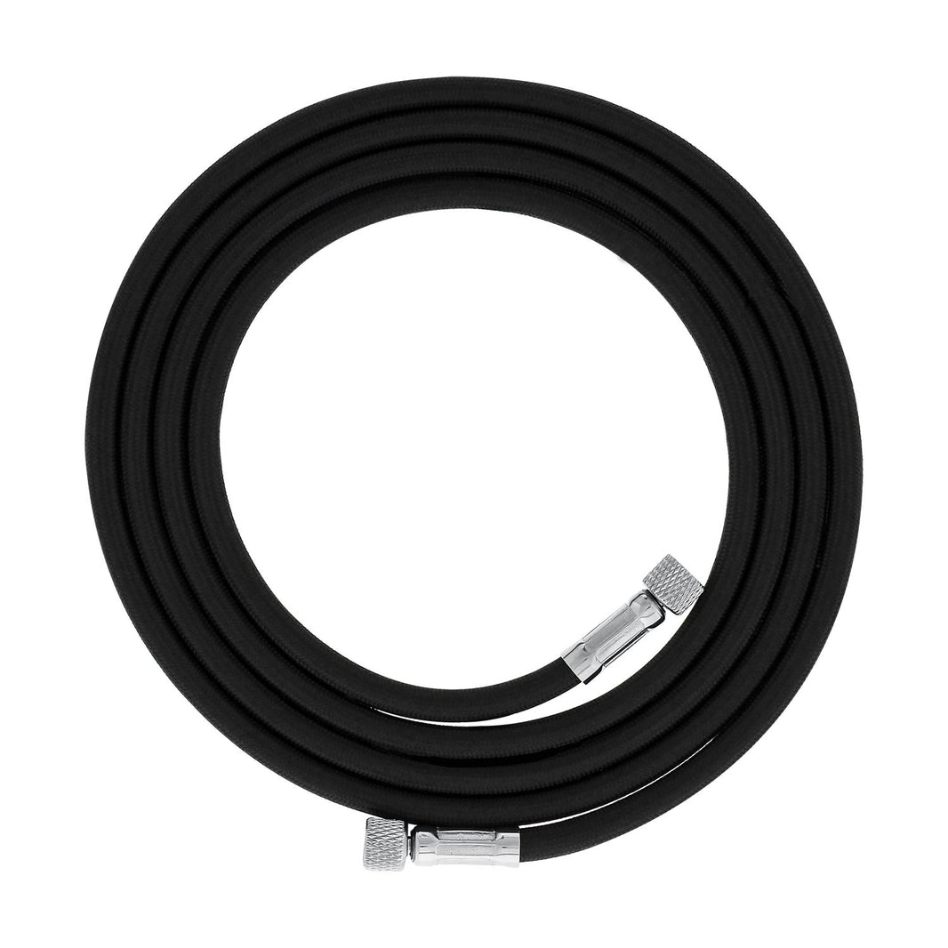 Premium 6 Foot Nylon Braided Airbrush Hose - 1/8" BSP Air Brush Adapter Fitting Connectors on Both Ends (Hose color may vary)