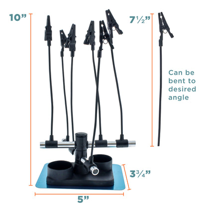 Almighty Clips Airbrush Project Holder with 6 Clips & Flexible Rods