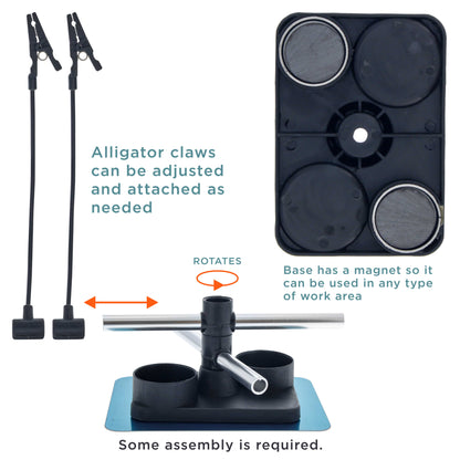 Almighty Clips Airbrush Project Holder with 6 Clips & Flexible Rods