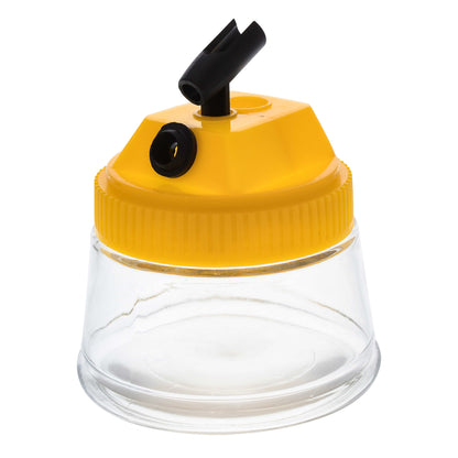 3-in-1 Airbrush Cleaning Pot with Holder; Cleans and Holds Air Brush, Color Palette Lid